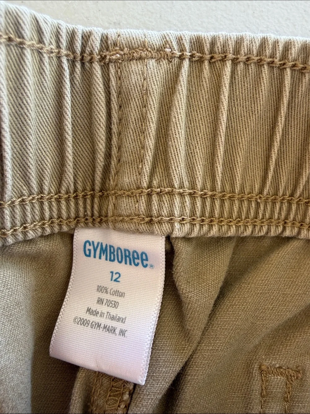 Gymboree Boys Khaki Cargo Pants with Side Pockets